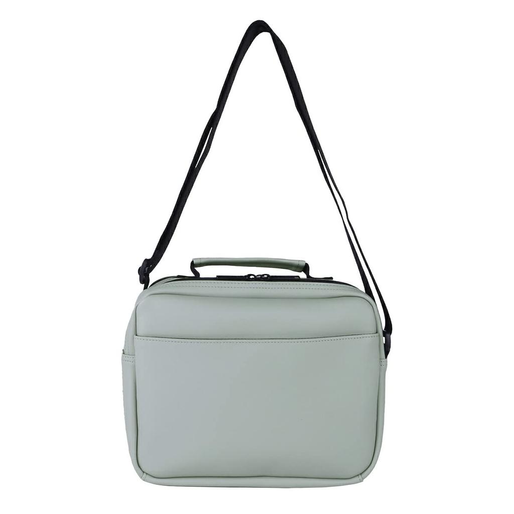 Shoulder Bag Large Capacity Box Embossed Logo [Universal Overalls] [Beige]