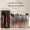 24-Piece Premium Animal Hair Makeup Brush Set - Soft Eyeshadow Brushes for Professional Makeup Artists