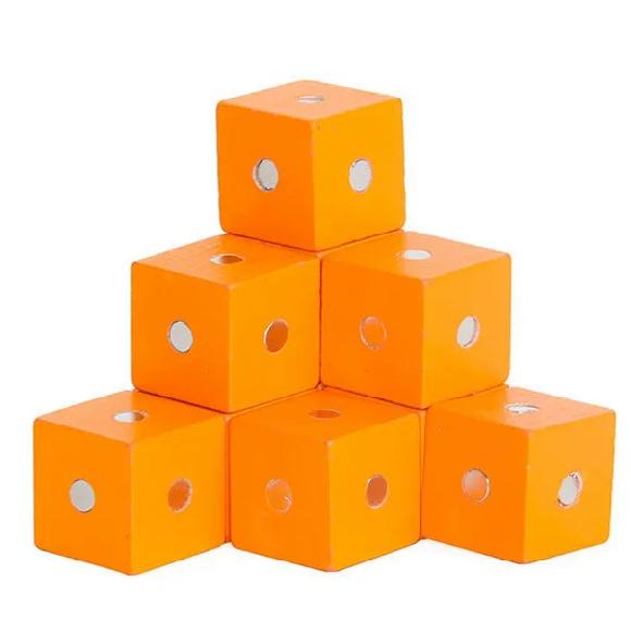 Монтессори 2*2*2 см квадратный куб Радужные магнитные блоки строительные сборочные блоки развивающие деревянные игрушки для детей