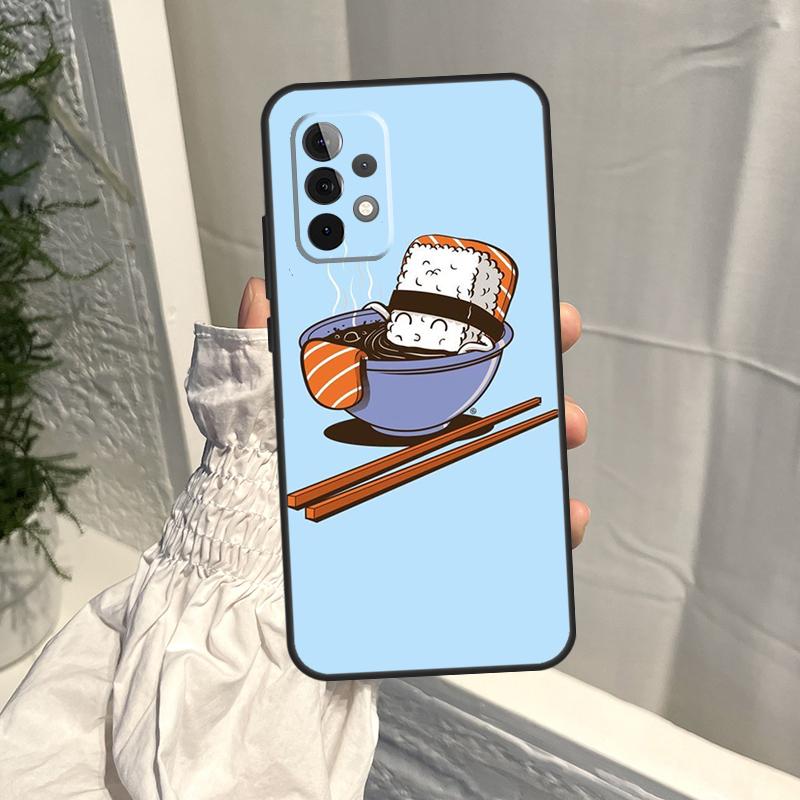 Японский кейс для еды суши для Samsung Galaxy A56 A36 A16 A06 A54 A34 A14 A13 A53 A12 A22 A32 A52 A35 A15 A55 A17