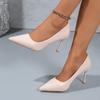Large Size 8CM Pointed High Heels One Pedal Shallow Mouth Professional Single Shoes Temperament Fashion Single Shoes