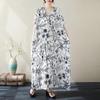 Short Sleeve Plus Size Cotton Vintage Floral New In Dresses for Women Casual Loose Maxi Long Summer Dress
