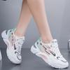 2025 Popular Spring Thick-soled Non-slip Dad Shoes Mesh Breathable Running Sneakers Fashionable Soft-soled Little White Shoes Women