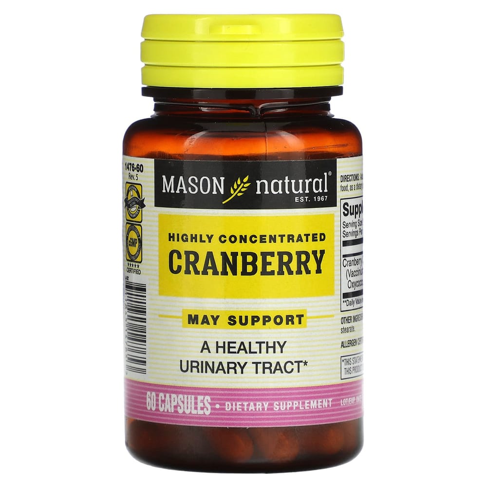 Mason Natural High Potency Cranberry Capsules, 60 Count