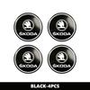 PBMN1 For Skoda 4PCS 56mm Car Wheel Tire Hub Center Sticker Badge Accessories Octavia A5 A7 RS Fabia Superb Rapid Karoq