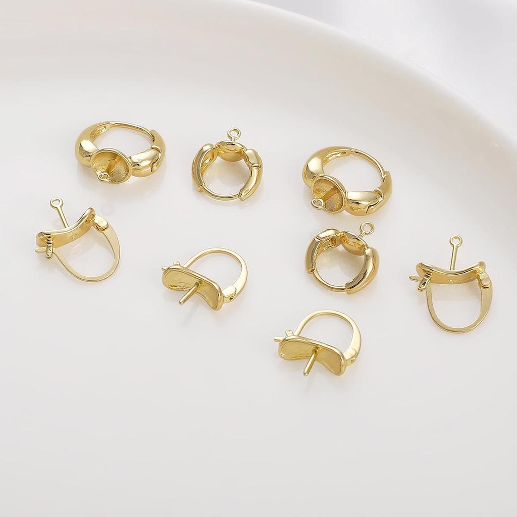 1 пара латунных серег с застежкой, серьги с крючками для модных женщин и девочек, изготовление сережек