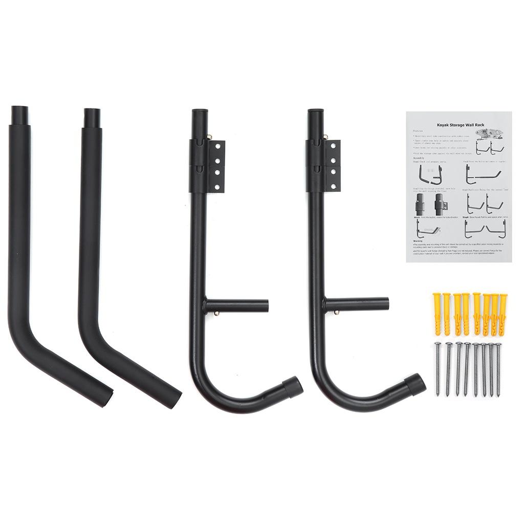 Складные Сверхпрочные Крюки для Хранения Каяков в Помещении Вешалка Поворот на 90° Настенный Универсальный Подвесной Кронштейн Стойка для Каноэ Каяка Серфборда 2 шт.