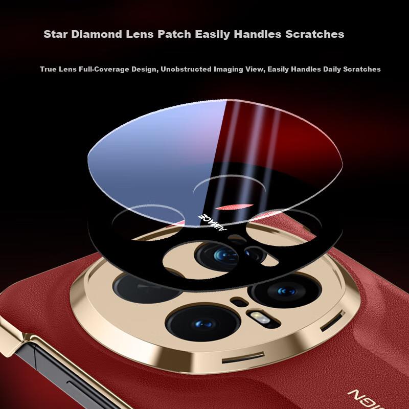 Built-in Lens FilmHonor Magic8 Pro Phone Case Magic8 Pro Full Lens Protection Shockproof Faux Leather Ultra-Thin Borderless Luxury Unisex New Model