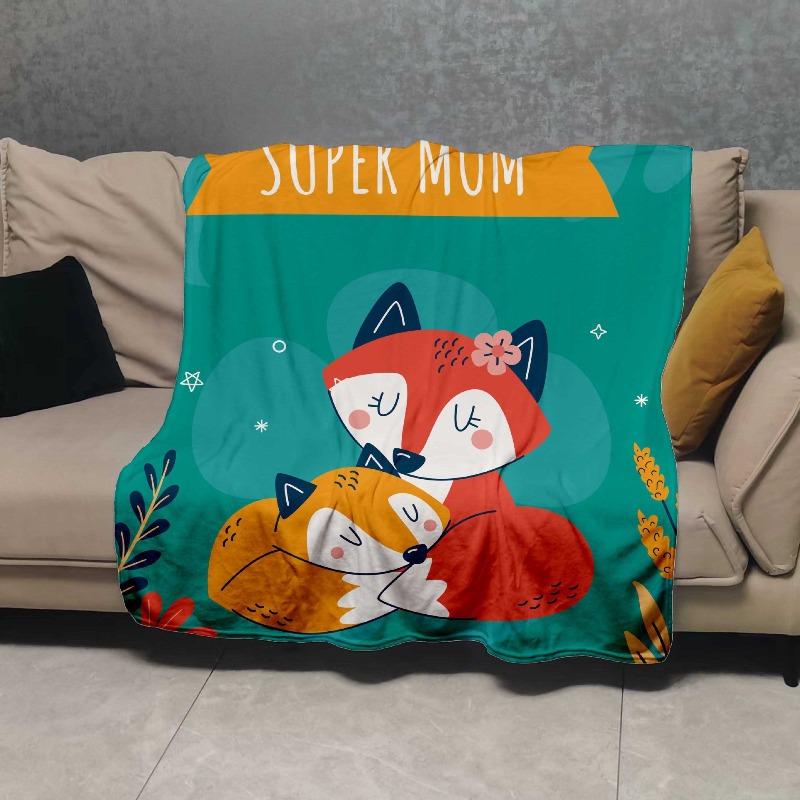 Cartoon landscape digitalprinted polyester Bedroom velvet flannel soft sofa cover blanket Fleece soft sofa cover blankets
