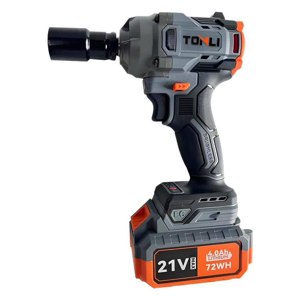 Бесщеточный электрический ударный гайковерт: Промышленный пневматический гайковерт с литиевой батареей для ремонта автомобилей.