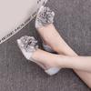 Flats Women Shoes Woman Transparent Flower Leisure Ballerina Ladies Shoes Female Pointed Toe Slip On Shallow Casual Shoes2025