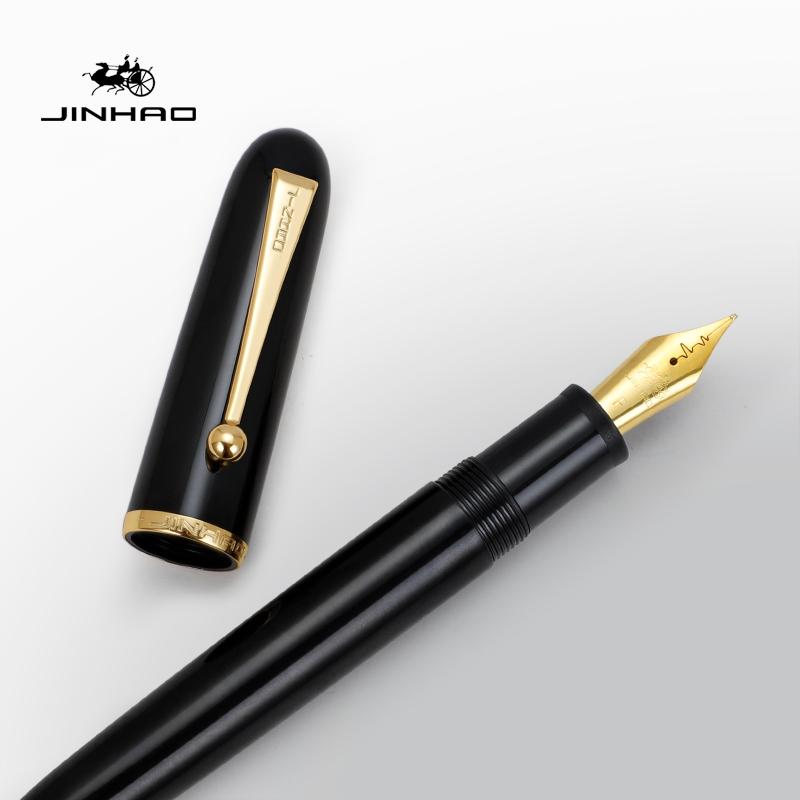 Jinhao 9013 Fountain Pen Four Seasons Color Transparent Barrel Portable Clip Heartbeat F Nib for Office Signature School