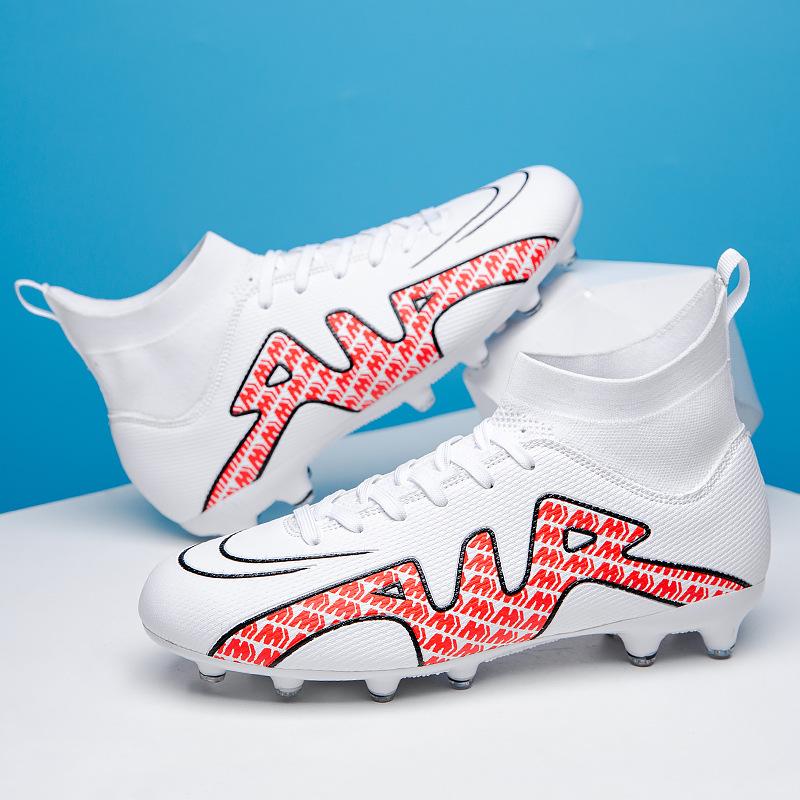 Mandarin Duck Football Shoes Men's and Women's Broken Nails Long and Short Nails Ag Primary and Secondary School Students Children's High-top Trainin