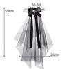 Halloween Hair Accessories High-Quality Gothic Headpieces Black Veil Headbands Unique Eyeball Cosplay Prop For Special Festival