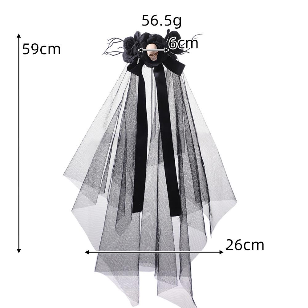 Halloween Hair Accessories High-Quality Gothic Headpieces Black Veil Headbands Unique Eyeball Cosplay Prop For Special Festival