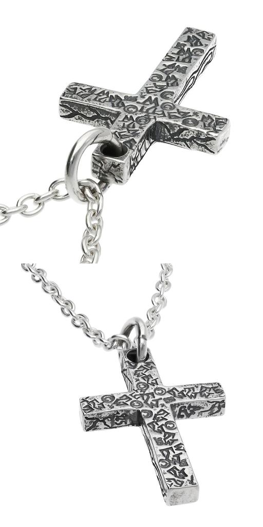 Gin No TRAVIS WALKER Travis Walker Target Cross Sterling with Official [Shinjuku Kura] Pendant, Silver, Chain, Charm, Authentic, Men's