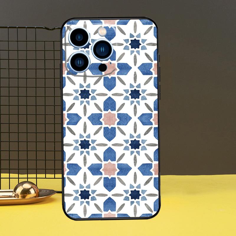 Чехол для телефона с марокканской плиткой для iPhone 16 15 14 13 12 11 Pro Max X XR XS Max 7 8 Plus 12 13 Mini Задняя крышка