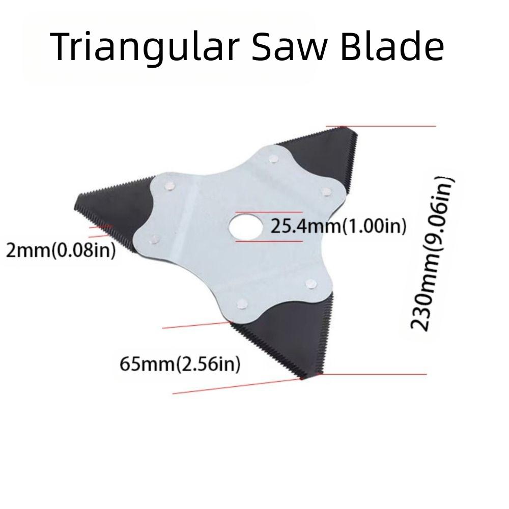 Manganese Steel Lawn Mower Blades Triangular Shape Double-sided Blades Garden Maintenance