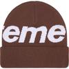 Supreme Big Logo Beanie Brown