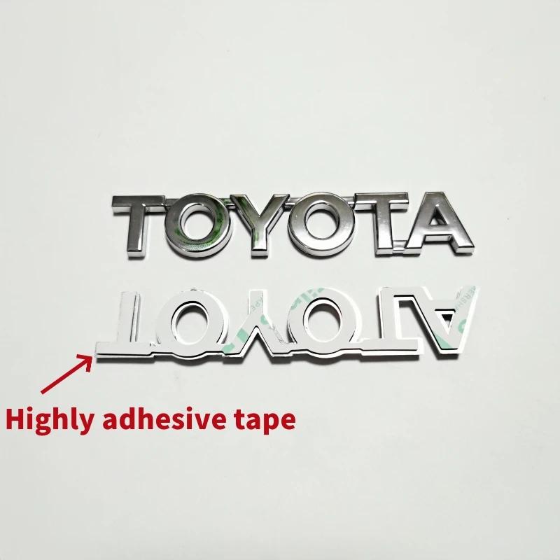 BBcr3 3D Toyota Car Emblem Badge Decals For Toyota Corolla Camry RAV4 Yaris CHR Auris Hilux Auto Styling Sticker Accessories