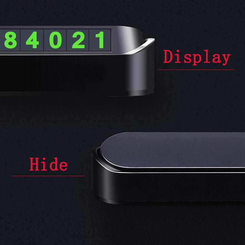 Светящаяся карта временной парковки автомобиля, номер телефона, номер телефона, наклейка с остановкой на парковке, автомобильный стиль, автомобильные аксессуары