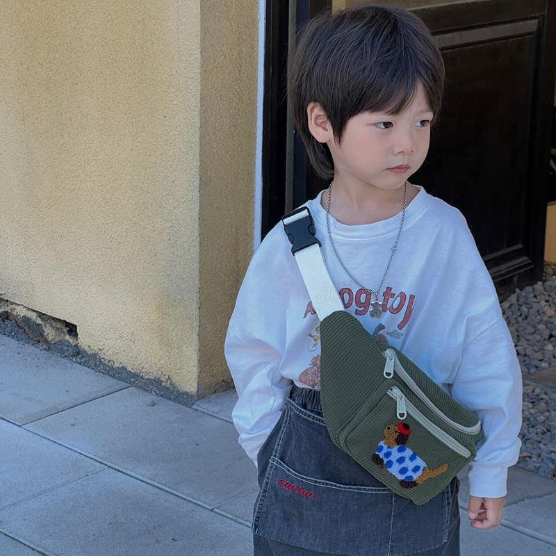Adorable Children's Corduroy Crossbody Bag Lightweight Stylish And Versatile For Preschoolers