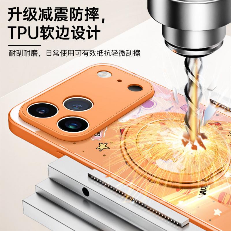 Применимо к чехлу для мобильного телефона Apple 17promax, новый чехол для iPhone 13, 15plus серии 16, магнитный держатель 14