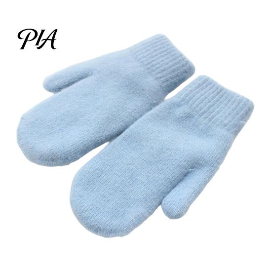 Soft Imitation Rabbit Fur Gloves 1 Pair Winter Warm Mittens for Women, Cold Weather Plush Knit Skin Friendly Mitts with Thick Lining And Elastic