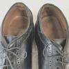 70s-80s IBILEY’S CAT'S PAW Heel Pebbled Leather Long Wingtip 9.5D 27-27.5cm Black(USED)