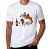 Funny Unisex Horses And Wine Tshirt Plus Size Quick Dry Sports Tee