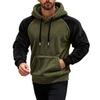 Men Fluffy Hoodie Fuzzy Loose Pullover Hoodie Casual Warm Hooded Fleece Sweatshirt with Pocket Drawstring for Autumn Winter Street Wear