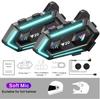Мотоциклетная беспроводная гарнитура для шлема Bluetooth 5.3 с цветной подсветкой RGB, водонепроницаемые наушники для громкой связи для мотоциклиста