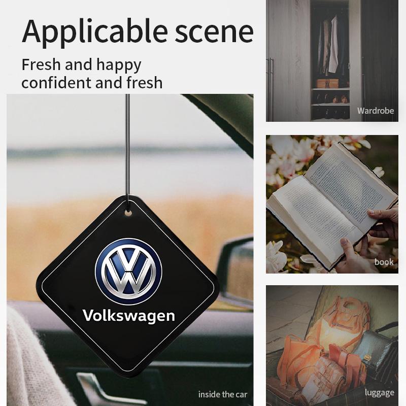 VW Car Logo Air Freshener Auto Interior Perfume Rearview Mirror Pendant For Volkswagen Polo Passat B5 B6 B7 T4 T5 Golf Tiguan zl2