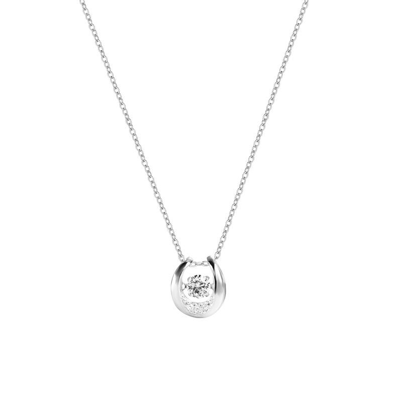 Простая модная бижутерия ожерелье бьющееся сердце нишевый дизайн чувство ключичная цепочка цельная