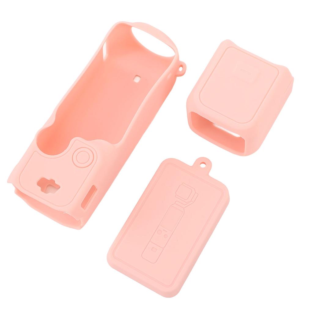 Силиконовый чехол для Osmo Pocket 3 Пылезащитный Защищающий от царапин Моющийся Защитный чехол для экшн-камеры Розовый