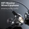 Wired Headphones with Microphone In Ear Monitor Earbuds Metal Bass HiFi Earphone Dual Drive Sport Noise Cancelling Headset