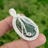 925 Sterling Silver Solar Moss Agate Stone Wire Wrap Birthday Pendant Jewelry
