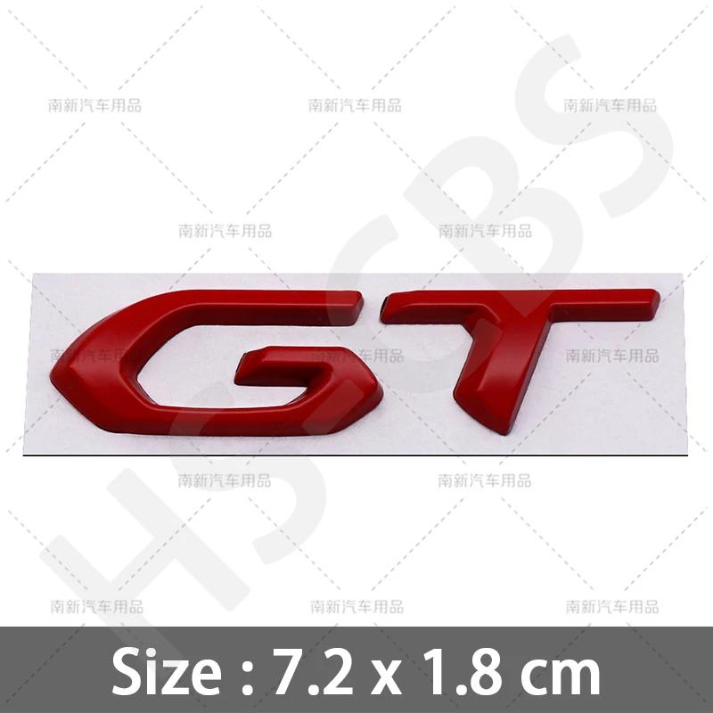 Metal Chrome Logo GT Emblem Car Rear Trunk Badge For Peugeot GT RCZ 307 308 508 3008 5008 4008 2008 107 GT Stickers Accessories R6