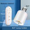 Smart Light Bulb Socket E27 Wireless Remote Control Switch LED Lamp Bases ON/OFF Room Chandelier Timer Switch Battery Powered
