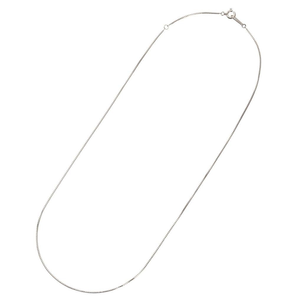 Ожерелье из белого золота K18WG Венецианская цепочка Ширина кольца [Fairy Kallet] (Регулируемый 0,7 мм 40 см)