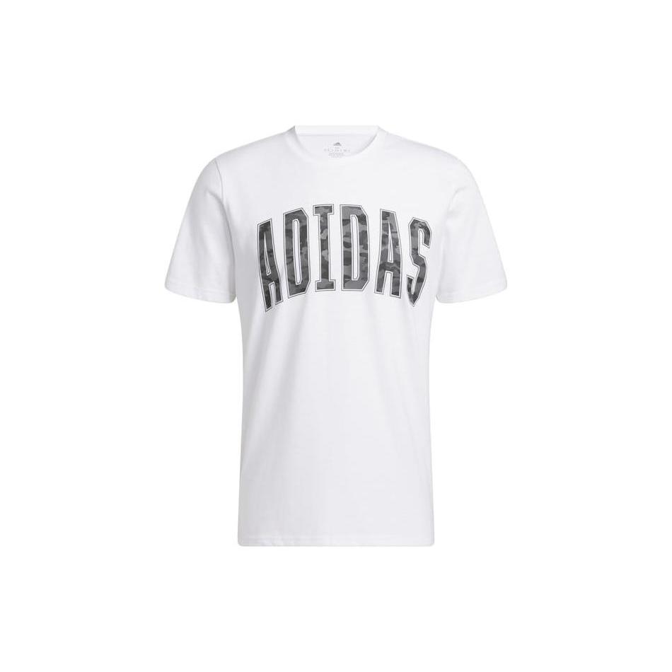 Adidas T Shirts Men's White Crew Neck Moderate Straight Fit HA7211