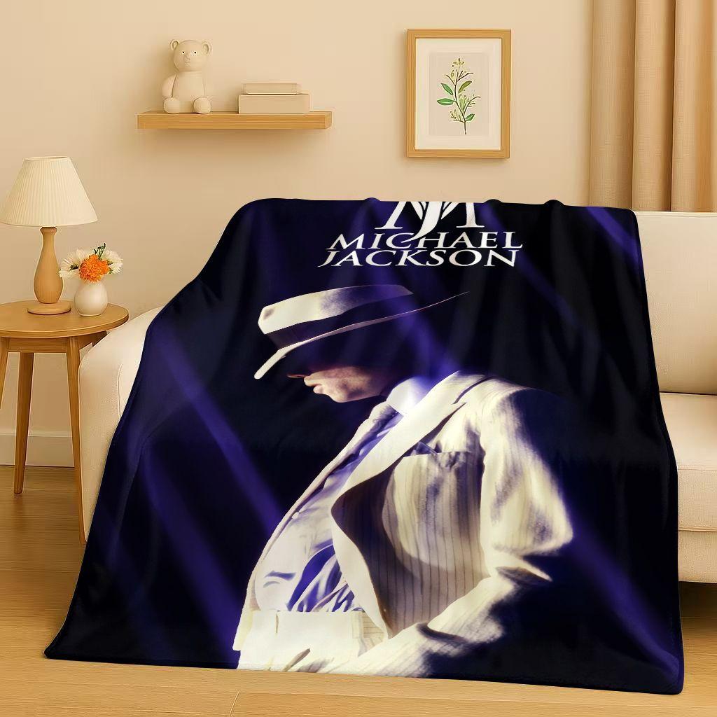 3D Retro Michael JacksonKing of Pop MJ Flannel Blanket,Ultra Soft Plush Throw for Home Bedroom Bed Sofa Cover Office Picnic Kids