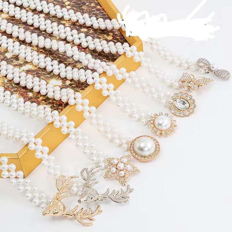 Подхваты для штор Простые легкие роскошные подхваты Подхваты из АБС-пластика с жемчугом Эластичная веревка Креативные пряжки для штор Ремешки Подхваты Ювелирные изделия