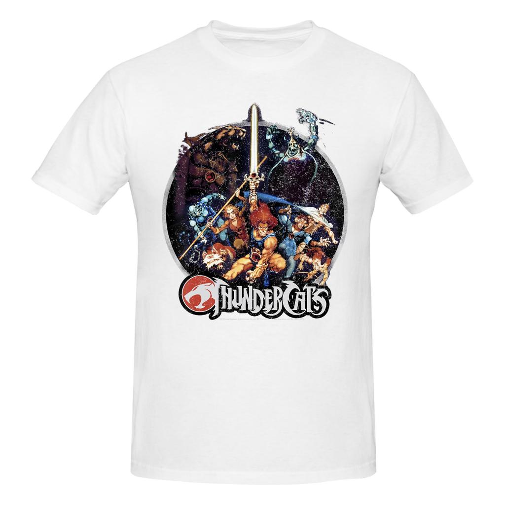 Piece Warriors Group Novelty Cotton TShirt ThunderCats s Vintage Cartoon Tees Tops For Unisex