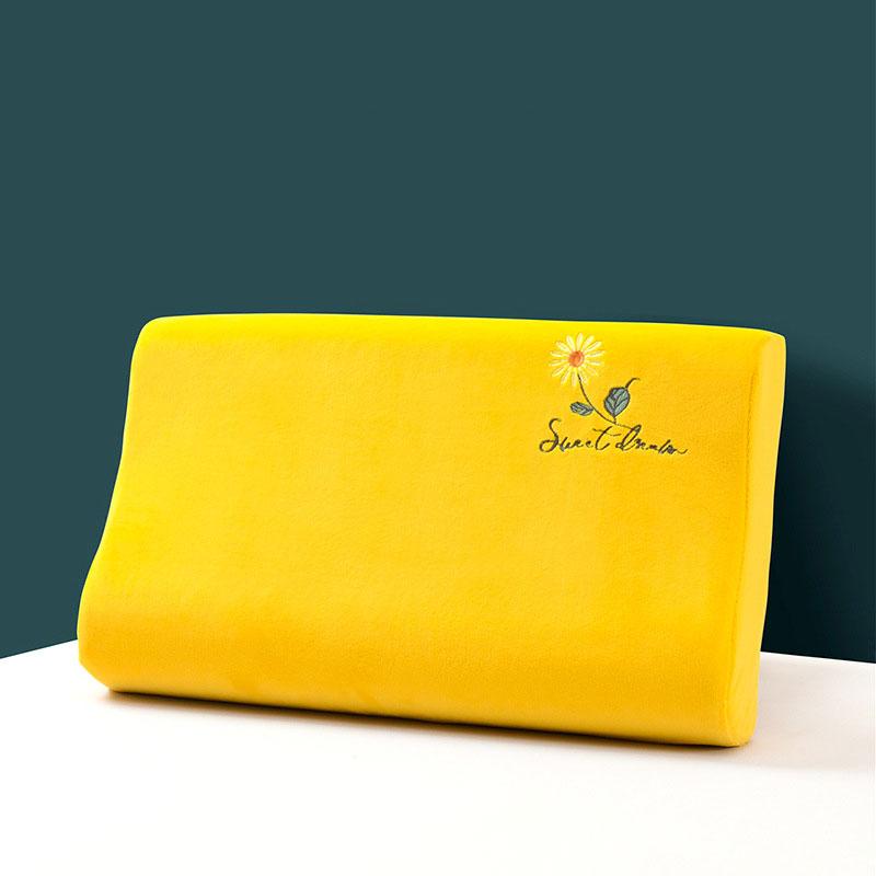 Латексная зимняя термонаволочка Детская бархатная стираная детская наволочка с эффектом памяти Вышитая однотонная плюшевая наволочка