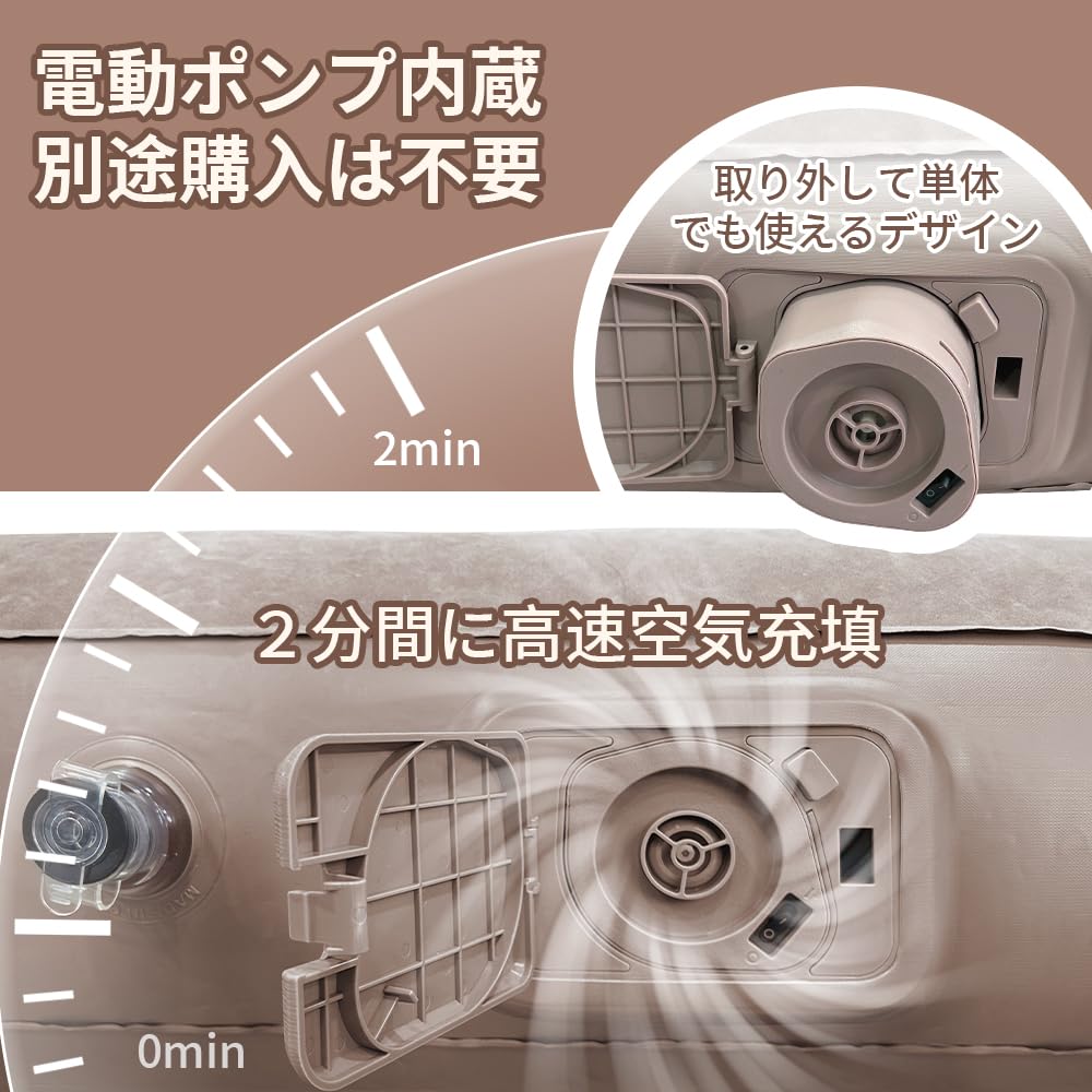 Двойной надувной матрас, компактный, перезаряжаемый, для кемпинга, грузоподъемность 300 кг, для домашнего использования, предотвращение стихийных бедствий, 150–200 см