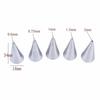 Set of 5 Round Mont Blanc Pastry Tips, Stainless Steel, for Piping, Cake Decoration, and Baking (Set of 5)