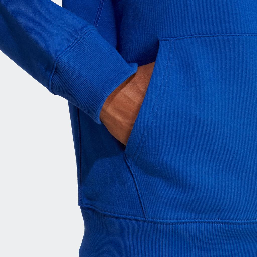 Adidas Originals Trefoil Plain Logo Embroidery Hoodie Men Hoodie Fluorescent-Blue IC4997