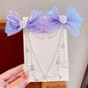 1 Pair Mermaid Princess Children Forehead Chain Bowknot Princess Headband Beautiful Hair Clip  Kids