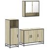 VidaXL Ensemble de meubles de salle de bain 3 pcs chêne sonoma, armoire de salle de bain, placard de salle de bain, meuble 3300981